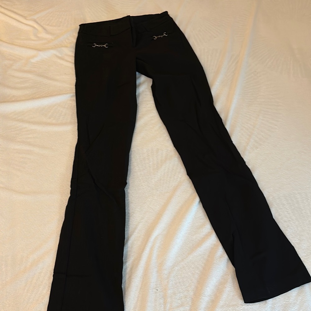 Straight leg black dress pants, size 0
